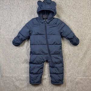 Old Navy Hooded Puffer Fleece Lined Snowsuit One-Piece Play Ski Toddler 18–24M